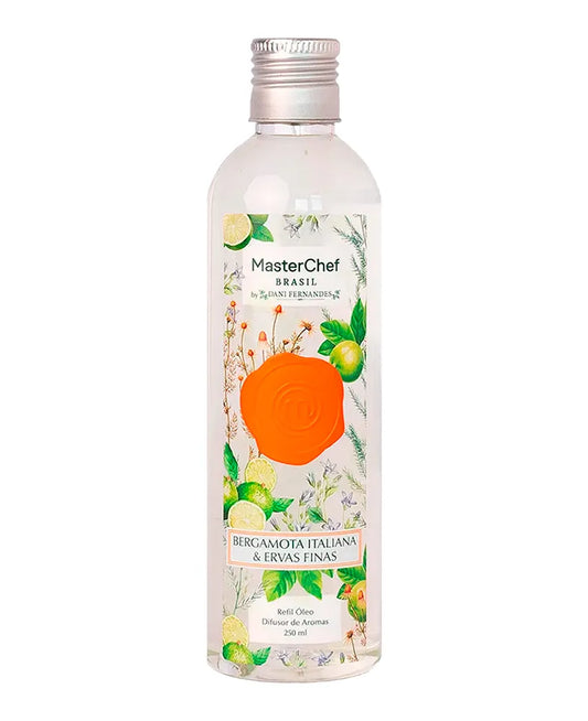 REFIL DE OLEO DIFUSOR MASTERCHEF BERGAMOTA ITALIANA E ERVAS FINAS 250 ML
