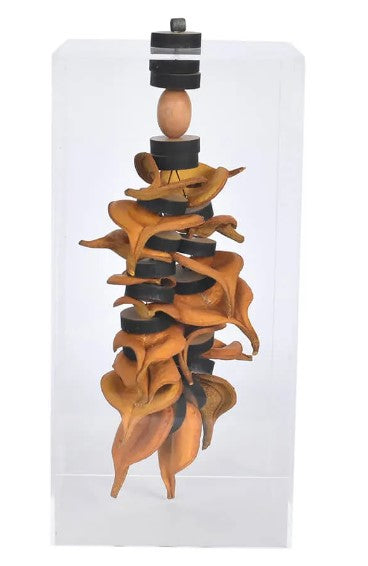 CUBO ESCULTURA SEMENTES SKELLE - AQUI VC DECORA