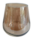 VASO VIDRO CONE L MARROM